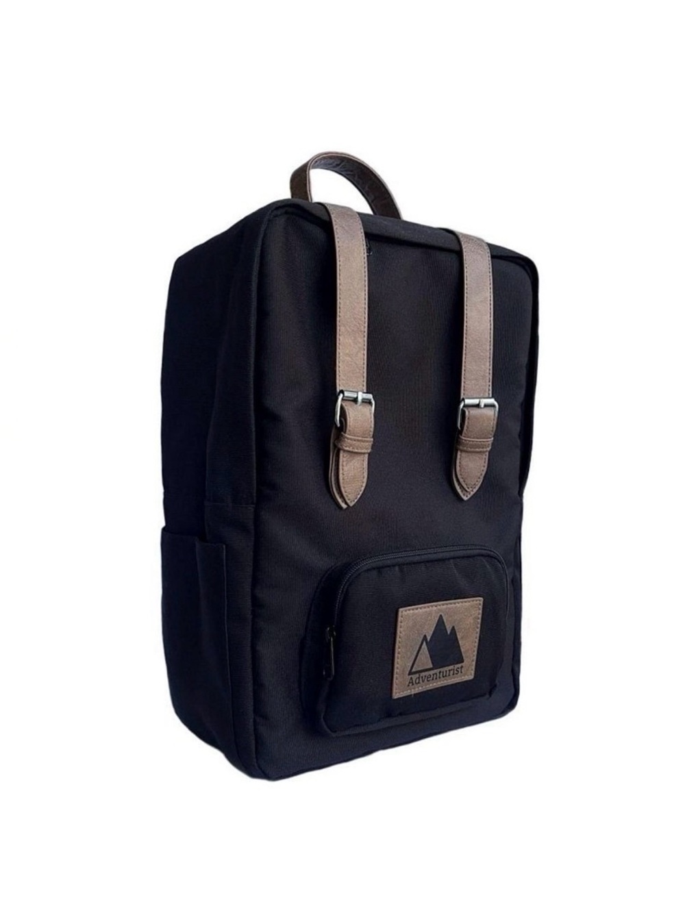 Black Adventurist Backpack with Tan Accents